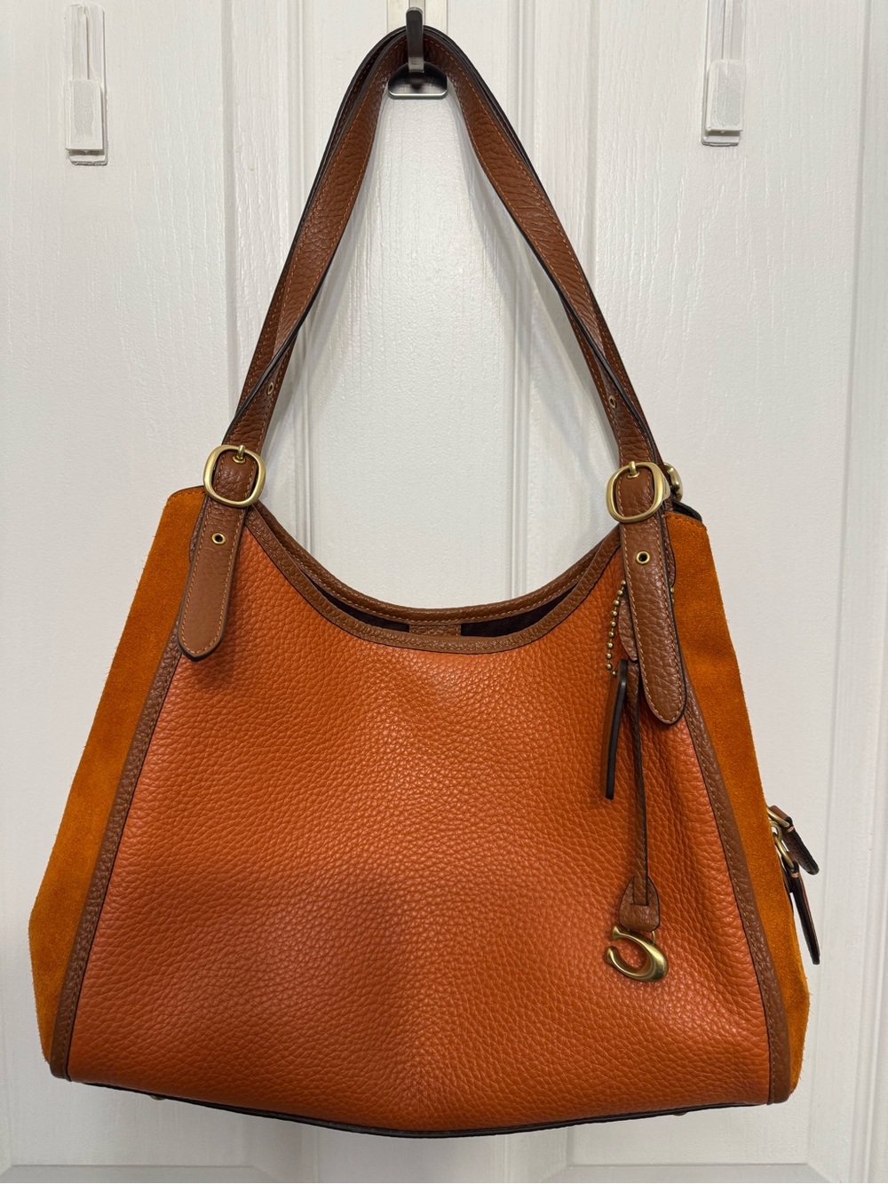 Coach leather and suede bag
